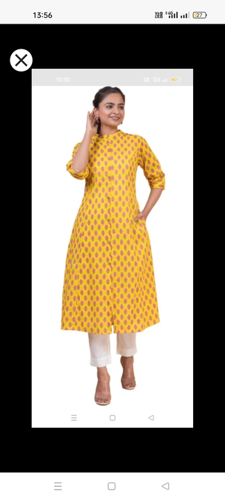A line kurti  uploaded by business on 6/23/2023
