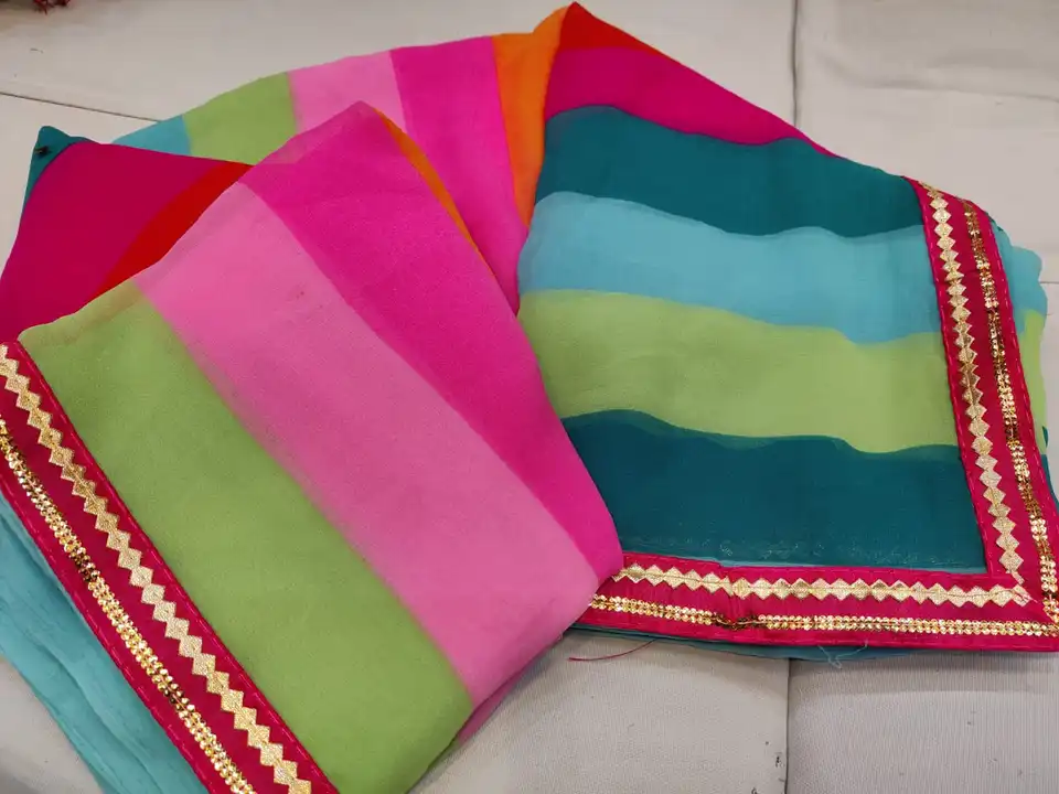 Lehriya saree fb uploaded by pink Rose fashion Store  on 6/23/2023