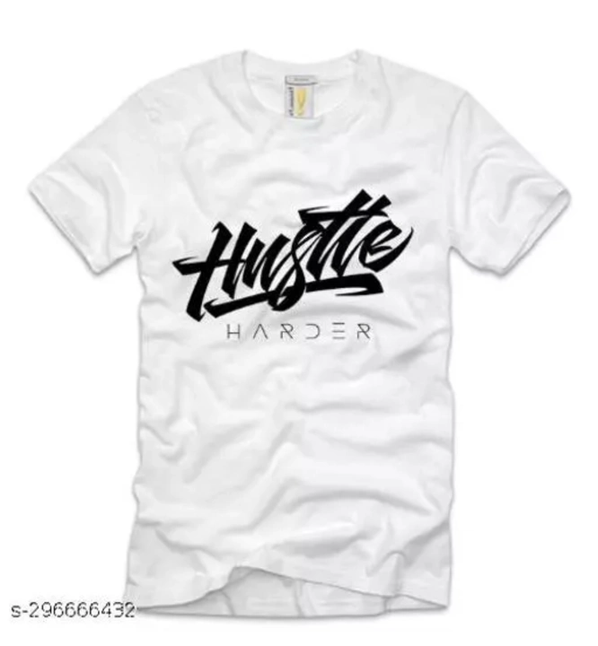 White polyester tahir hustle harder  uploaded by business on 6/23/2023