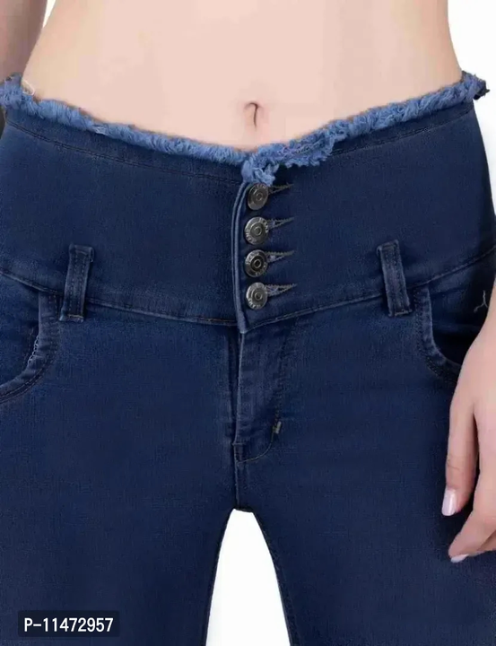 Dark Blue Fray Hem Women Jeans uploaded by SHARMA ENTERPRISES on 6/23/2023