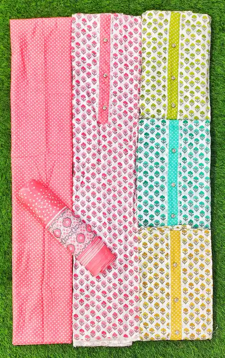 Cotton dress material capsule cotton to cotton dupatta  uploaded by Mysore cloth depot  on 6/23/2023
