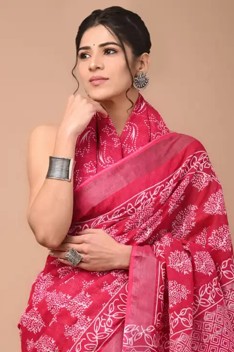 New Cotton sulb (Linan) Sarees  uploaded by SHREE GOVIND COLLECTION on 6/23/2023