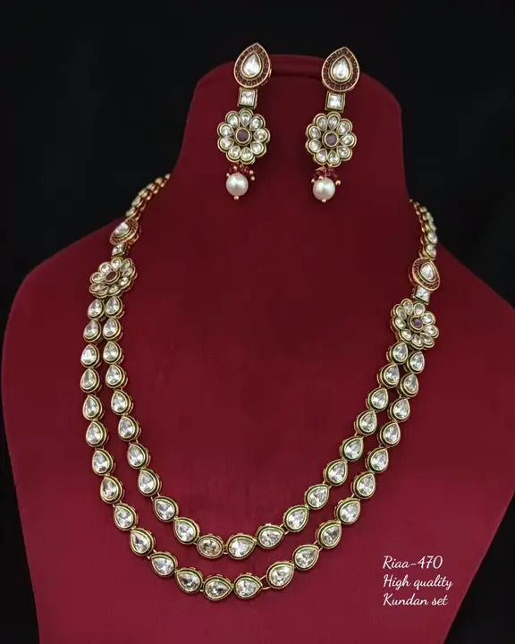 Kundan necklace set uploaded by Gems_galore_ on 6/23/2023