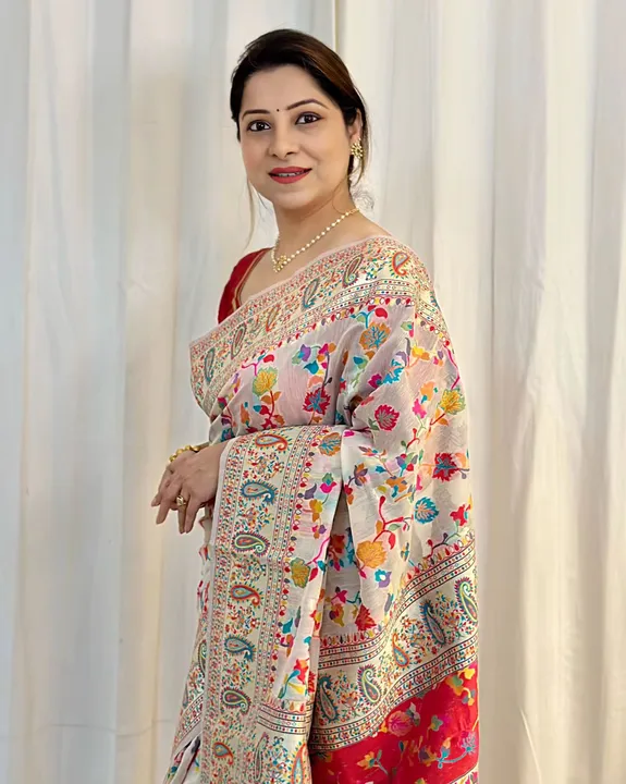 Kashmiri Pashmina Cotton Silk saree  uploaded by business on 6/23/2023