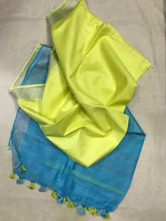 🌾🥻Cotton slub sarees with blouse piece uploaded by Linen Saree Hub on 6/23/2023