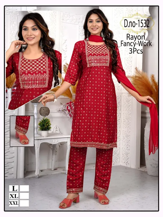 Kurtis with pants with dupatta set  uploaded by DSG WORLD FASHION WEAR  on 6/23/2023