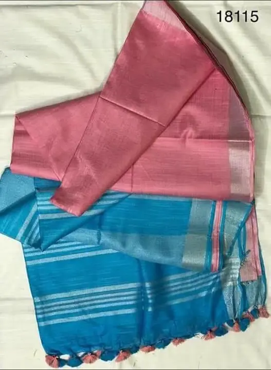Cotton slub saree 💯 uploaded by business on 6/23/2023