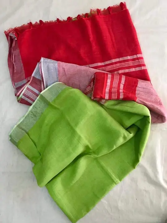 Cotton slub saree 💯 uploaded by S N. FABRIC on 6/23/2023