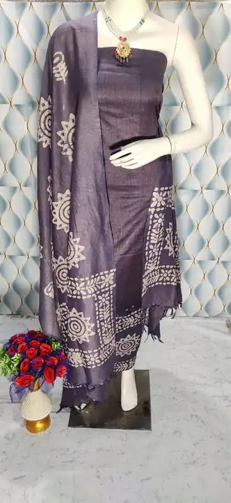 Batik print silk suits  uploaded by WeaveMe India on 6/23/2023