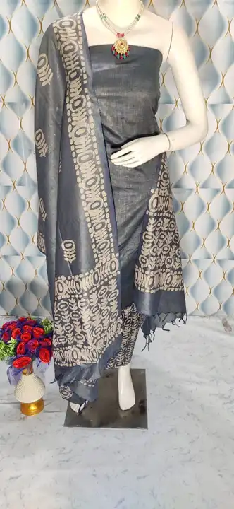 Batik print silk suits  uploaded by WeaveMe India on 6/23/2023