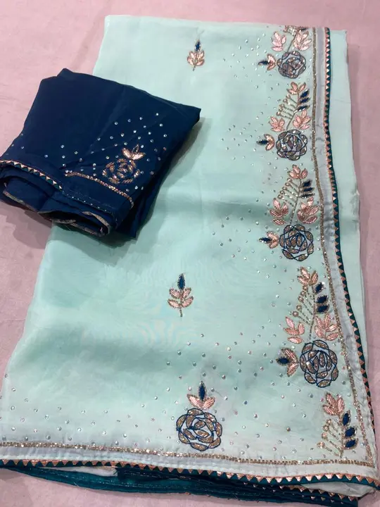 👉🏼New launching😍sale sale😍sale😍sale
Odar puch kr le 
🥰 upada silk chinhon Paver fabric with be uploaded by Gota Patti manufacturing on 6/23/2023