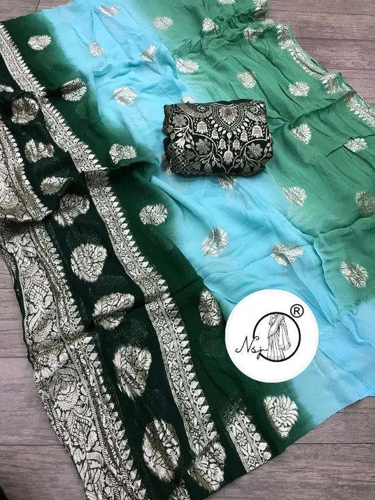 Presents  NEW Rajwadi Saree*  

beautiful  colour combination saree for all ladies 

💖original prod uploaded by Gota Patti manufacturing on 6/23/2023