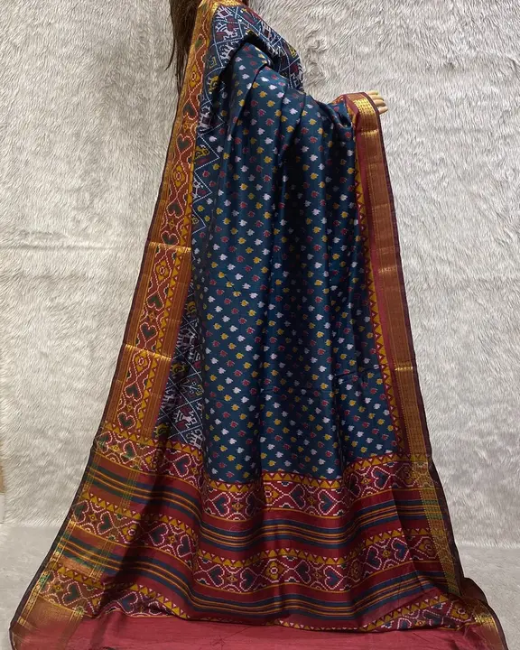 Maheshwari patola print Silk saree uploaded by Maa ahilya saree suit centre on 6/23/2023