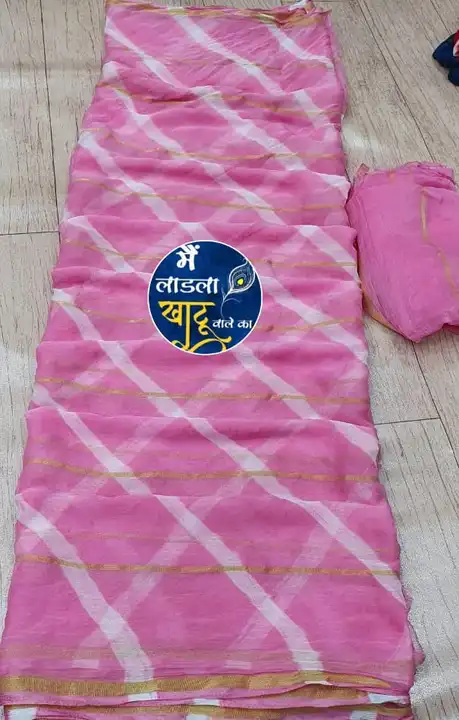 🌹🌹*Beautiful chiffon saree*🌹🌹

Fabric :- half pure chiffon

Work :- lehriya hand made 

color dy uploaded by Gotapatti manufacturer on 6/24/2023