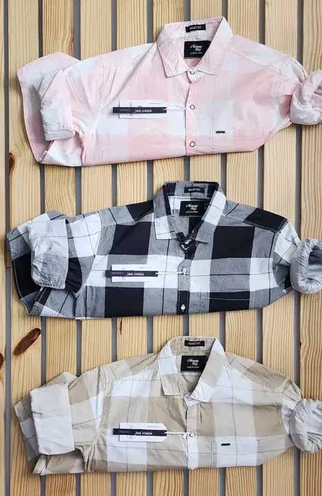 Men's light color check shirts uploaded by Prince mens wear on 6/24/2023