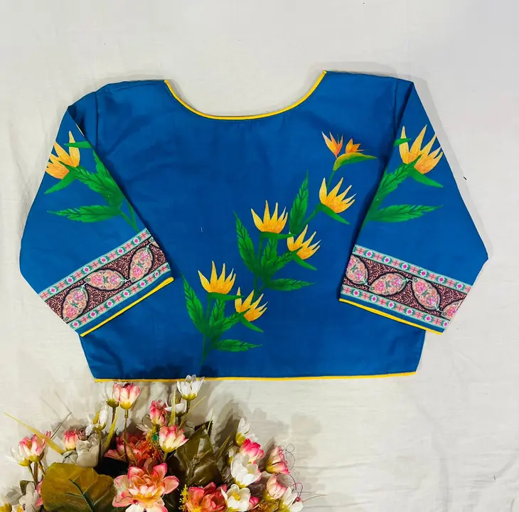 ❤Designer Cotton Printed Styles Blouse❤ uploaded by Blousewala on 6/24/2023