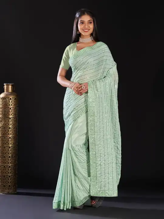 Chiffon saree  uploaded by Krishna fashion on 6/24/2023