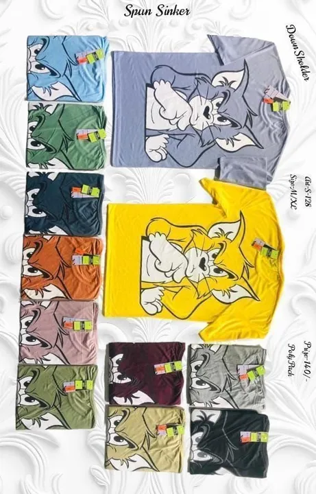 Down shoulder t-shirts uploaded by K.K GARMENTS on 6/24/2023