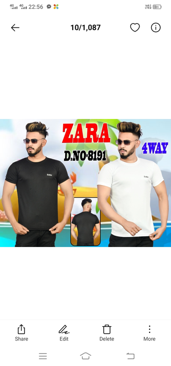 Two way lacra fabric t-shirts uploaded by K.K GARMENTS on 6/24/2023