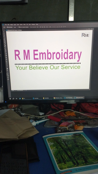 Visiting card store images of R M Embroidary