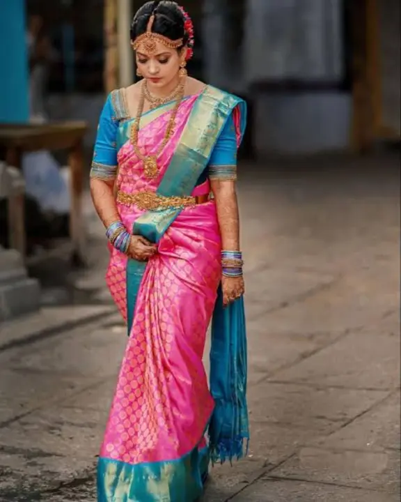 Pink Saree uploaded by Majestic Sarees on 6/24/2023