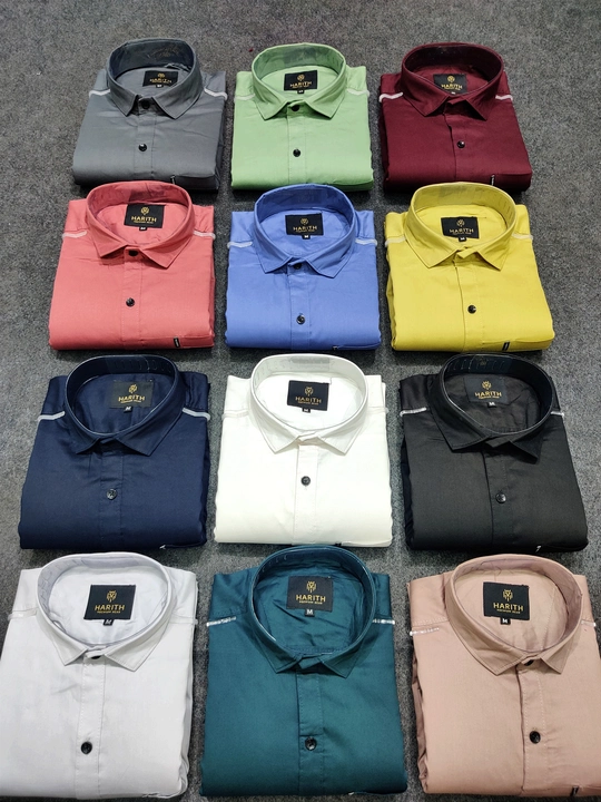 HARITH CARBON TWILL COTTON PLAIN SHIRTS FOR WHOLESALE  uploaded by Siddhi Garments on 6/24/2023
