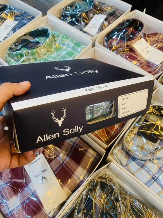 Allen Solly cheaks  shirt box pack  uploaded by Panther garments - manufacturing  on 6/24/2023