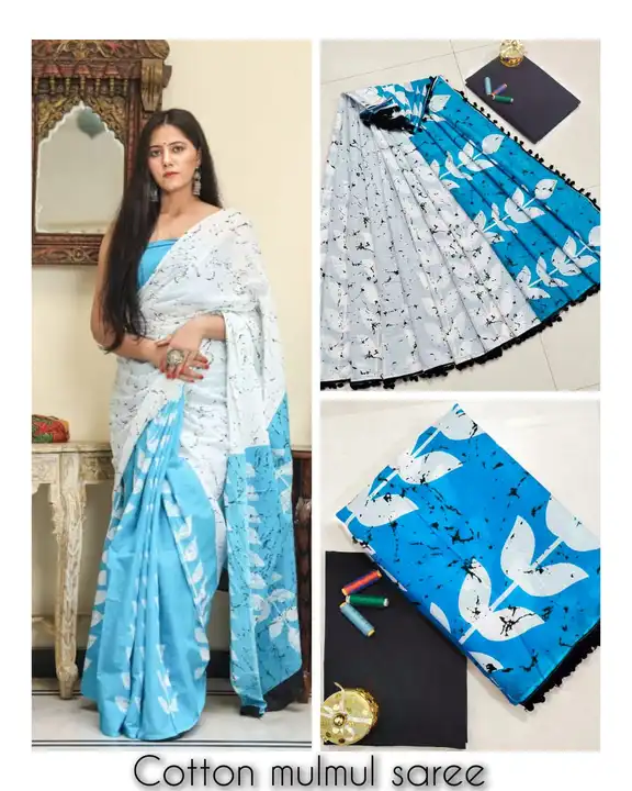 Handblock printed sarees uploaded by Khushi Handicrafts on 6/24/2023