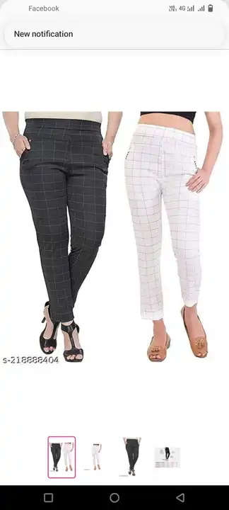 Imported Fabric Plain Check Jeggings/Pant Free Size uploaded by SPK Impact on 6/24/2023