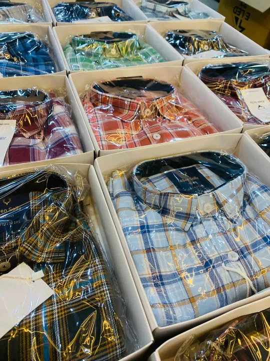 Box pack check shirts uploaded by Jai Mata Di Garments on 6/24/2023