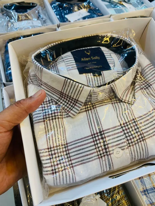 Box pack check shirts uploaded by Jai Mata Di Garments on 6/24/2023