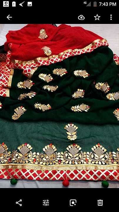 Gota Patti and stone work saree uploaded by business on 7/15/2020