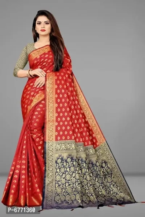 Designer Banarasi Style Silk Jacquard Saree uploaded by Glamour World on 6/24/2023