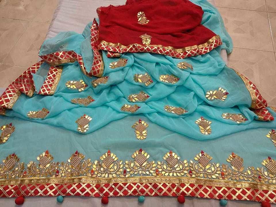 Gota Patti and stone work saree uploaded by business on 7/15/2020
