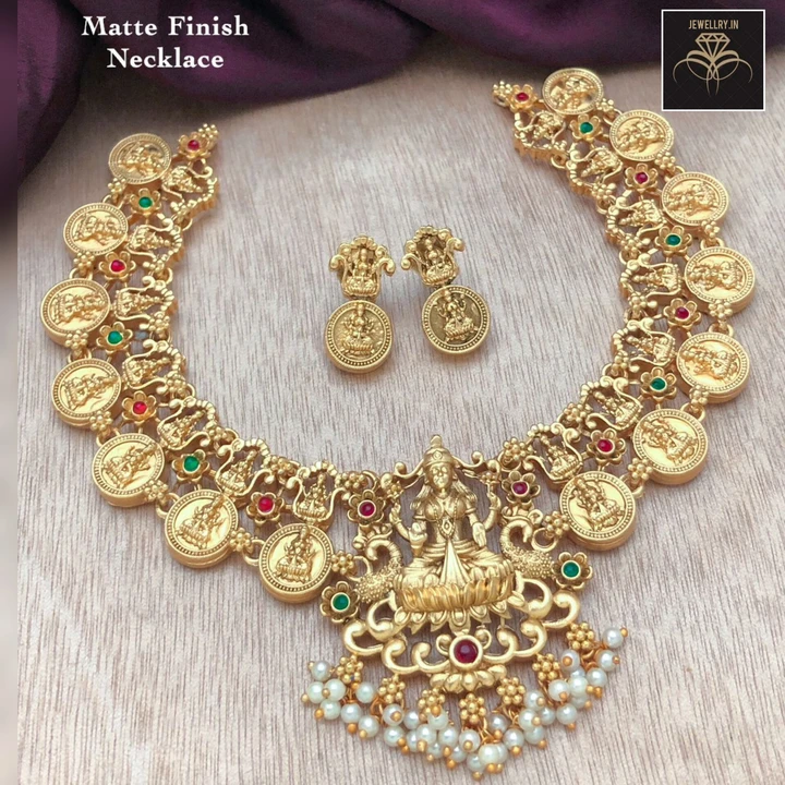 Matt finish necklace set with earring  uploaded by Jewellry.in UDHYAM-TS-02-0045573 on 6/24/2023