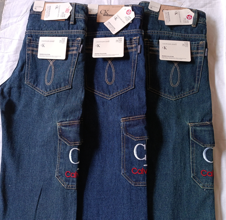 Non strech cargo jeans straight fit uploaded by Krishna knitwears on 6/24/2023