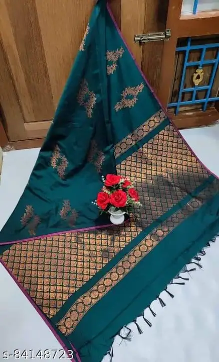 Litchi silk saree uploaded by Ritika Internaational on 6/24/2023