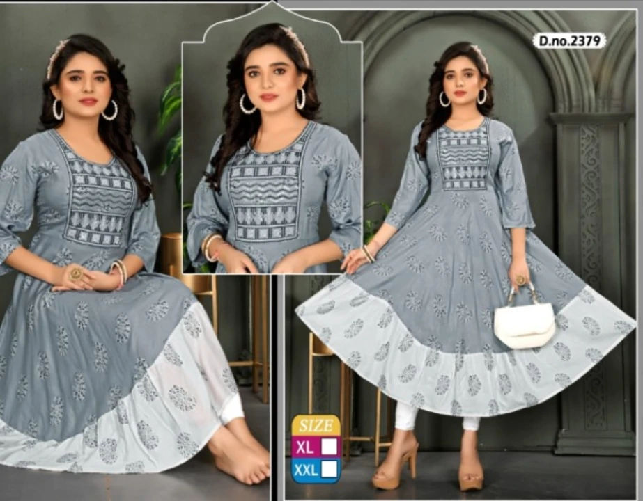 Anarkali kurti Only wholesale  uploaded by BHATTAD TEXTILE AGENCY  on 6/24/2023