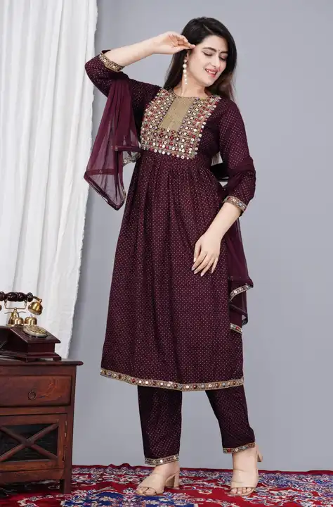 Rayon Kurti With dupatta  uploaded by business on 6/24/2023