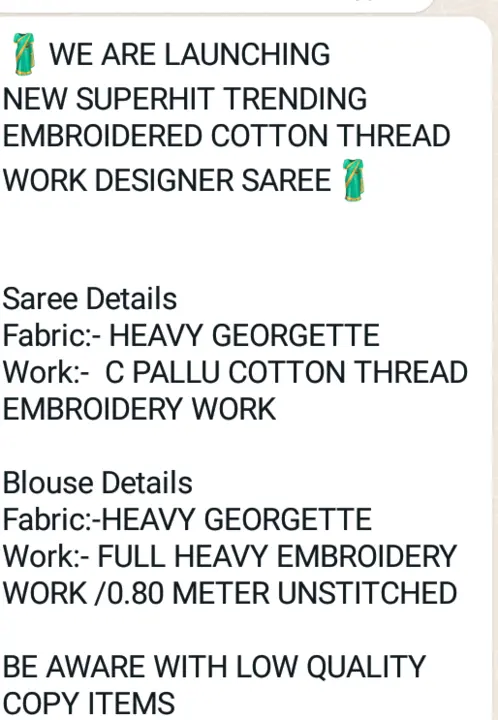 Saare embordary work  uploaded by Geeta and daughters womens collection  on 6/24/2023