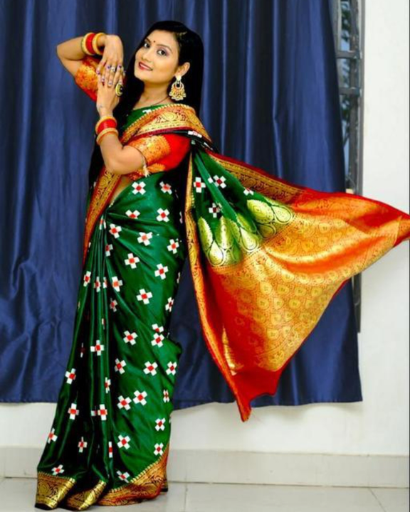 Banarasi Satin Silk Saree Full Heavy work Customized Embroidery  uploaded by business on 6/24/2023