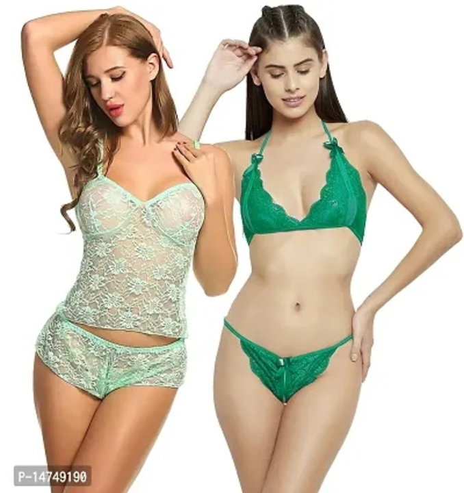 Bra  Panty Set For Women

 Color:  Green

 Fabric:  Net

 Type:  Bra & Panty Set

 Pack Of:  1

Bust uploaded by Prince Tiwari on 6/25/2023