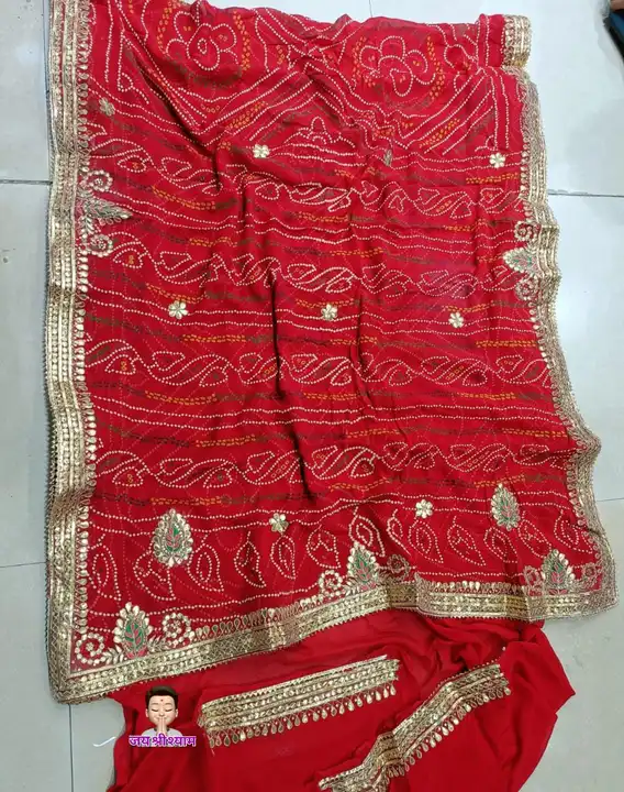 🔱🔱🔱🔱🔱🔱🔱
👉Saree Pure Georgette
👉All Over Fancy Bhandej 
👉All Over Heavy Hand Work
👉 Runnin uploaded by Gotapatti manufacturer on 6/25/2023