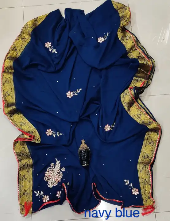 New launchin
Limited time sell
Offer price🏵️🏵️
Odar puch kr Le plz 
Good quality Najmin jari borde uploaded by Gotapatti manufacturer on 6/25/2023