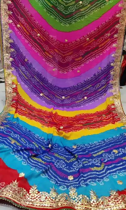 🥰🥰 *Price Down*🥰🥰


😍🥰😍 *New Launched*😍🥰😍

*Cyc jeorget moss fabric saree with multi navra uploaded by Gotapatti manufacturer on 6/25/2023
