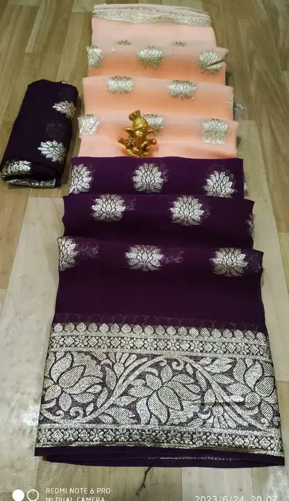 New launched💥 this summer season special 💠💠💠  Jorjat 2 dai flowers Zari Saree⚡

✨Pyore  Jorjat F uploaded by Gotapatti manufacturer on 6/25/2023