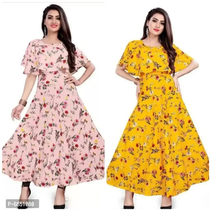 Trendy Women Printed Pink and Yellow Gown

Size: 
M
L
XL
2XL

 Color:  Multicoloured

 Fabric:  Crep uploaded by Online Shopping on 6/25/2023