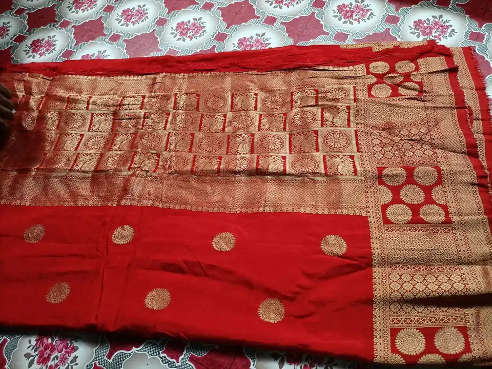 Dola print saree uploaded by business on 6/25/2023