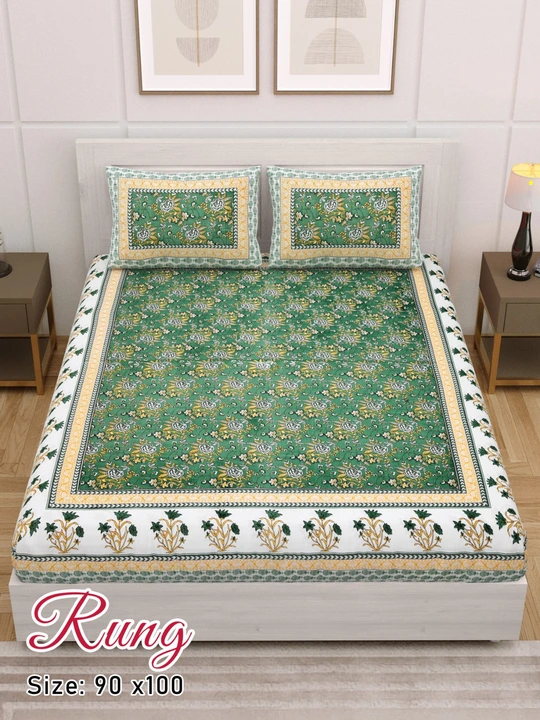 Pure cotton bedsheets for double bed  uploaded by COPPVILLA - The art and craft store on 6/25/2023