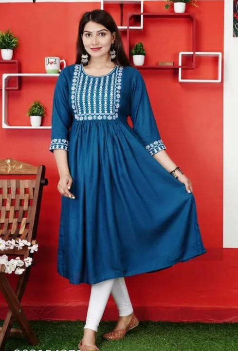 Emb.gown kurta uploaded by Shree shyam garments on 6/25/2023